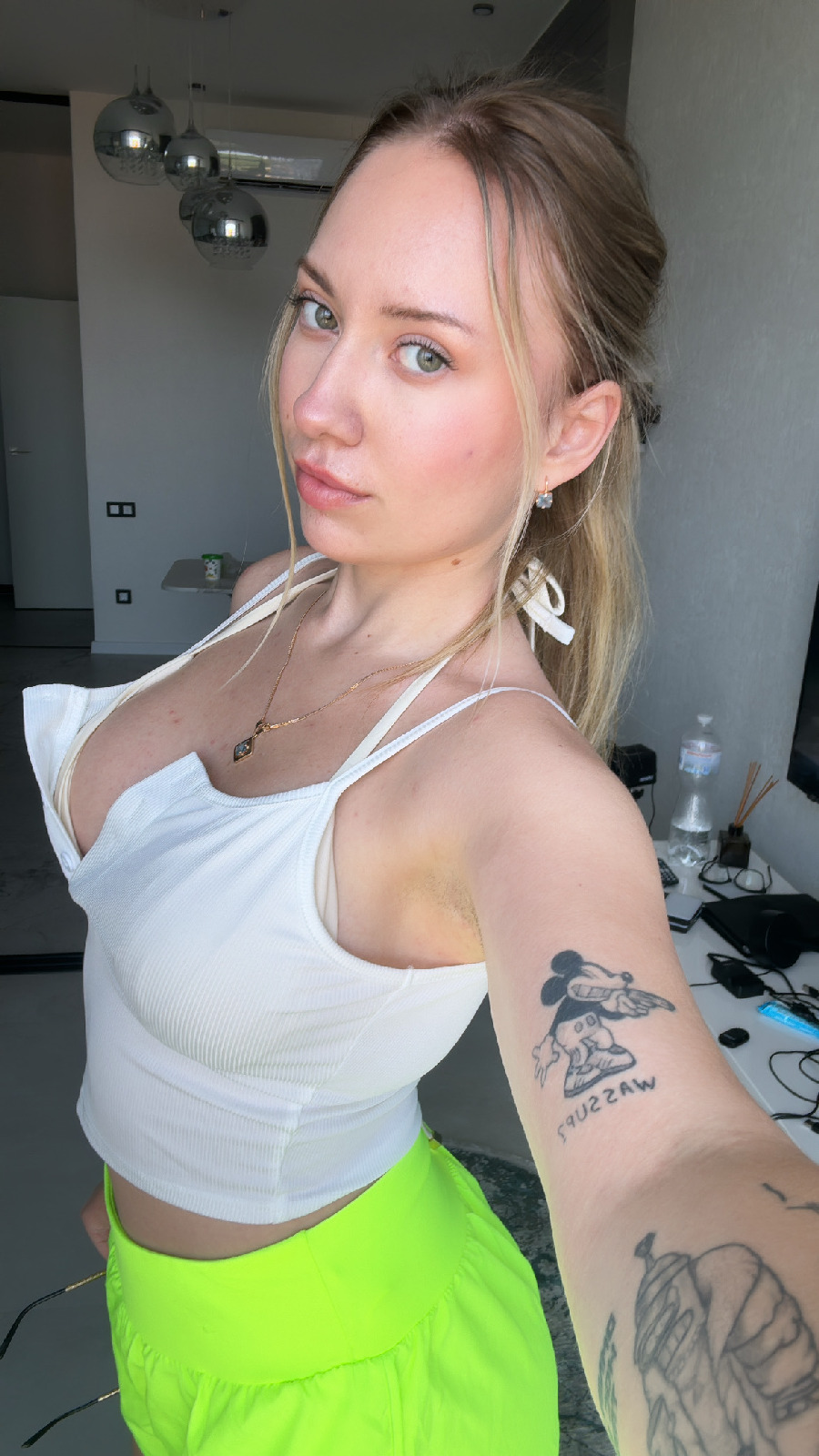 KateV in her underwear in Lyon